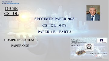 10- IGCSE - COMPUTER SCIENCE - 0478 - SPECIMEN PAPER 2023 - PAPER 1 - B - PART 3