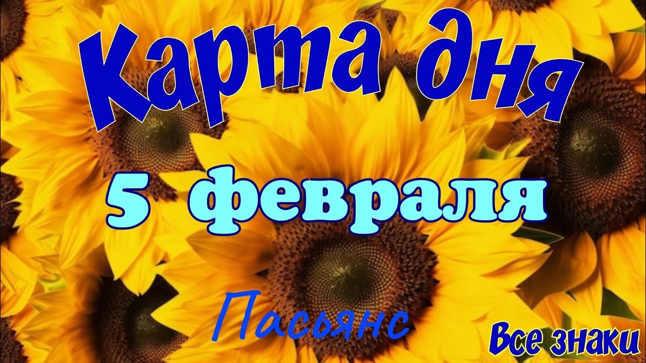 Карта дня❄️5 февраля ☃️🎄Пасьянс. Тайм-код в описании 🦢