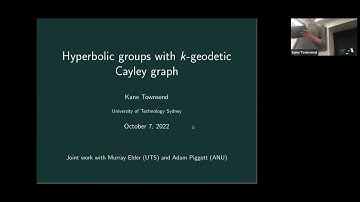 Kane Townsend - Hyperbolic groups with k-geodetic Cayley graphs