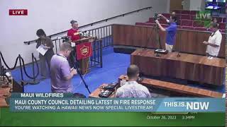 Maui County Council press conference