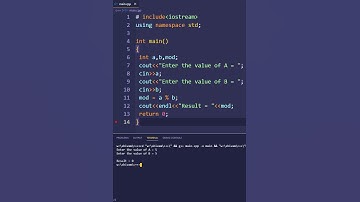 how to find the modulus of two numbers in c++ | PWOS #shorts