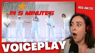 VOICEPLAY Boy Band in 5 Minutes | Vocal Coach Reacts (& Analysis) | Jennifer Glatzhofer