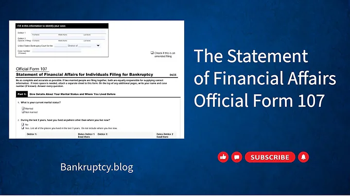 Statement of Financial Affairs on the Bankruptcy Petition