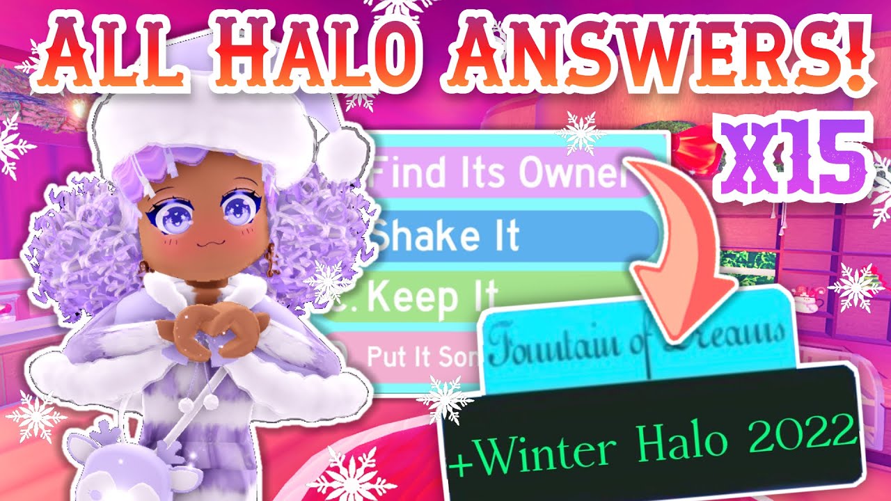 ALL* HALO ANSWERS To Win WINTER HALO 2022! ALL 15 STORIES! Royale High Halo  Answers 