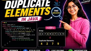 Find Duplicate Elements in Array Using Java | Easy Explanation for Beginners 🔥
