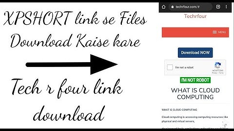 How to download Files from xpshort link | Techrfour se file download kaise kare | Xpshort.com link