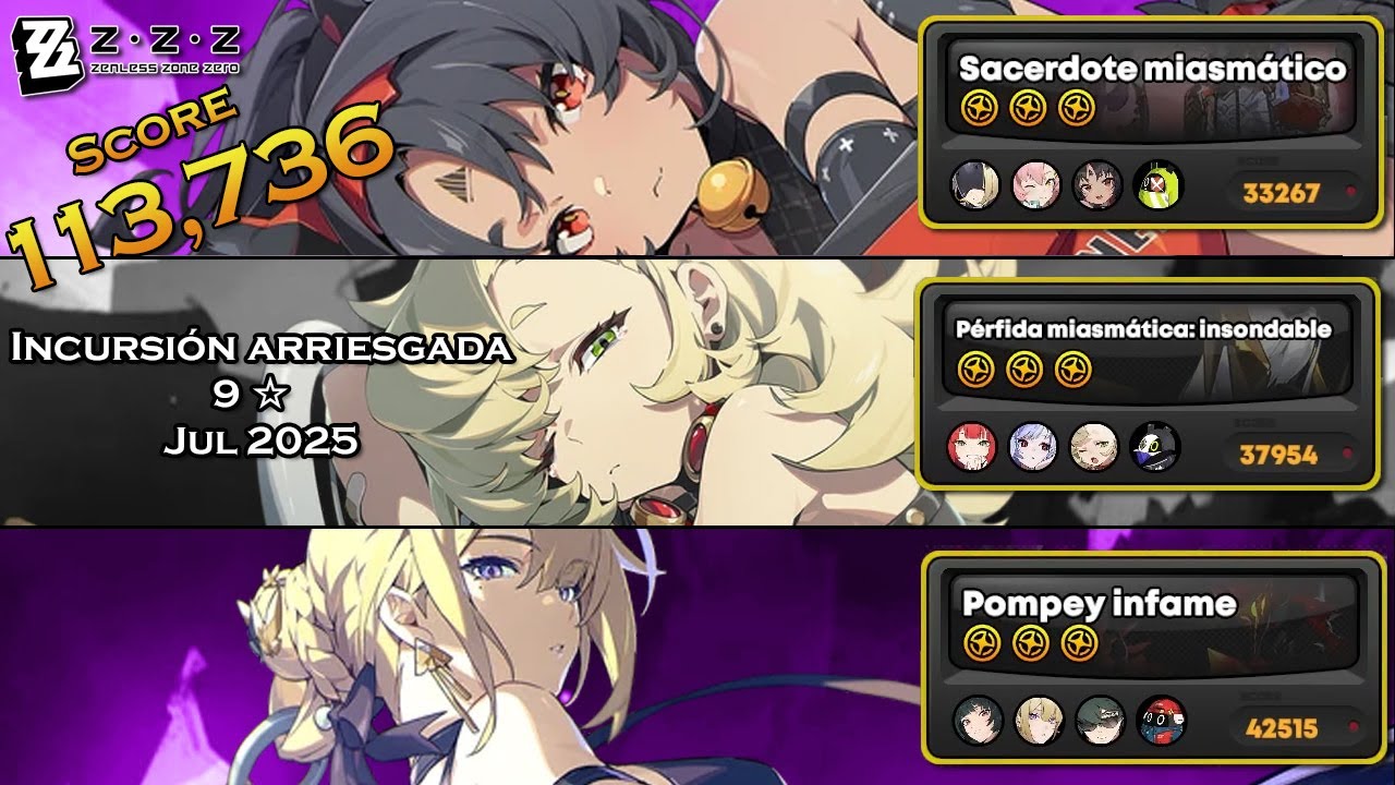 Nekomata, Piper & Evelyn - Deadly Assault (9☆: 113,736 ) - Zenless Zone Zero 2.1