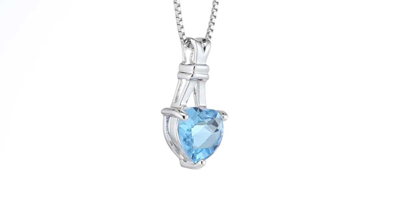 3 cts Heart Cut Swiss Blue Topaz Sterling Silver Pendant SP8584 by ...