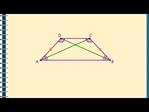 Video: Cum Se Găsește Diagonala Unui Trapez Isoscel