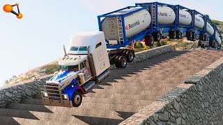 Stairs Vs Cars #44 - BeamNG drive