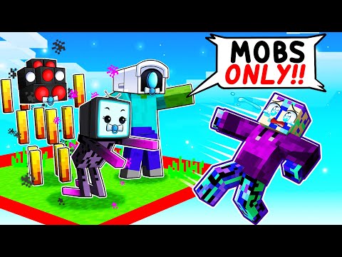 LOCKED on ONE CHUNK But We're MOBS With SKIBIDI BABYS!