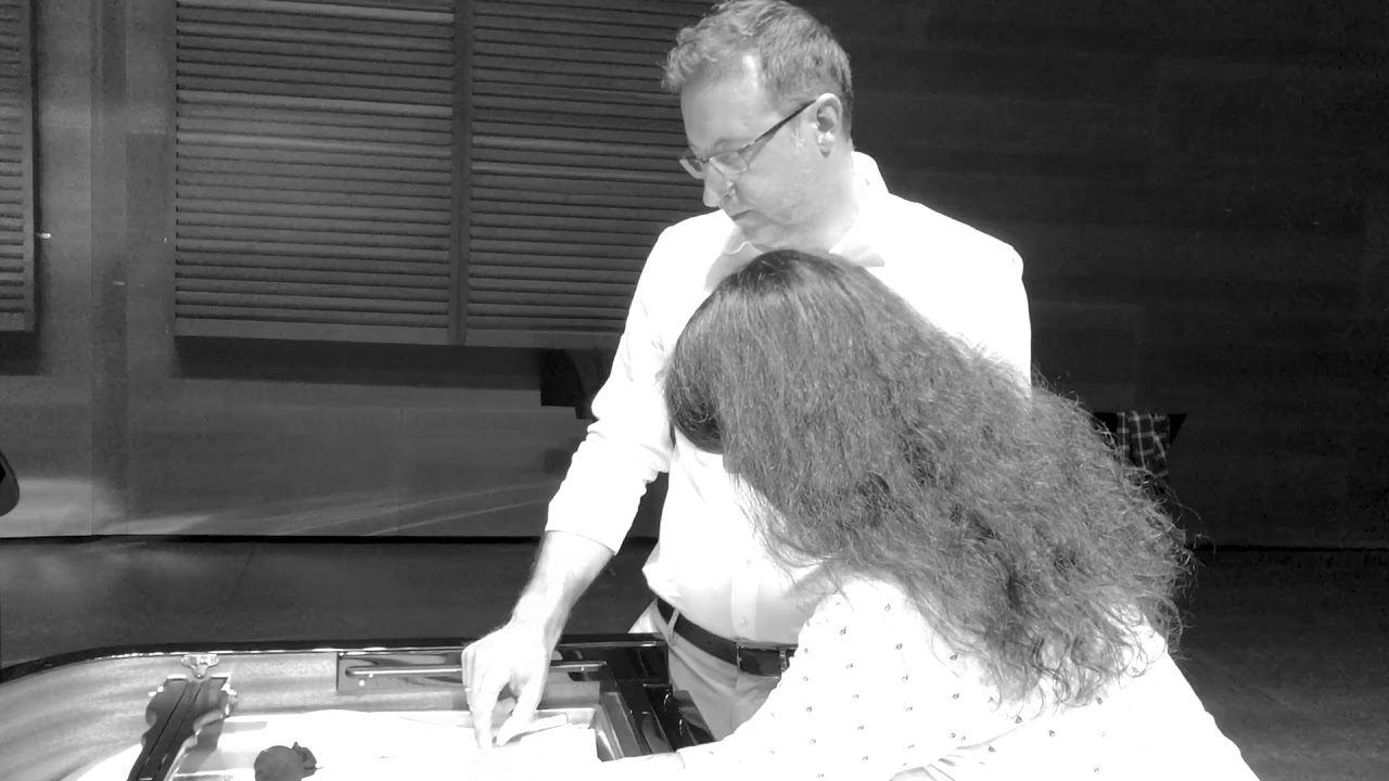 Amoria rehearsals premiere - Katia Marielle Labèque, Carlos Mena, Hegiak