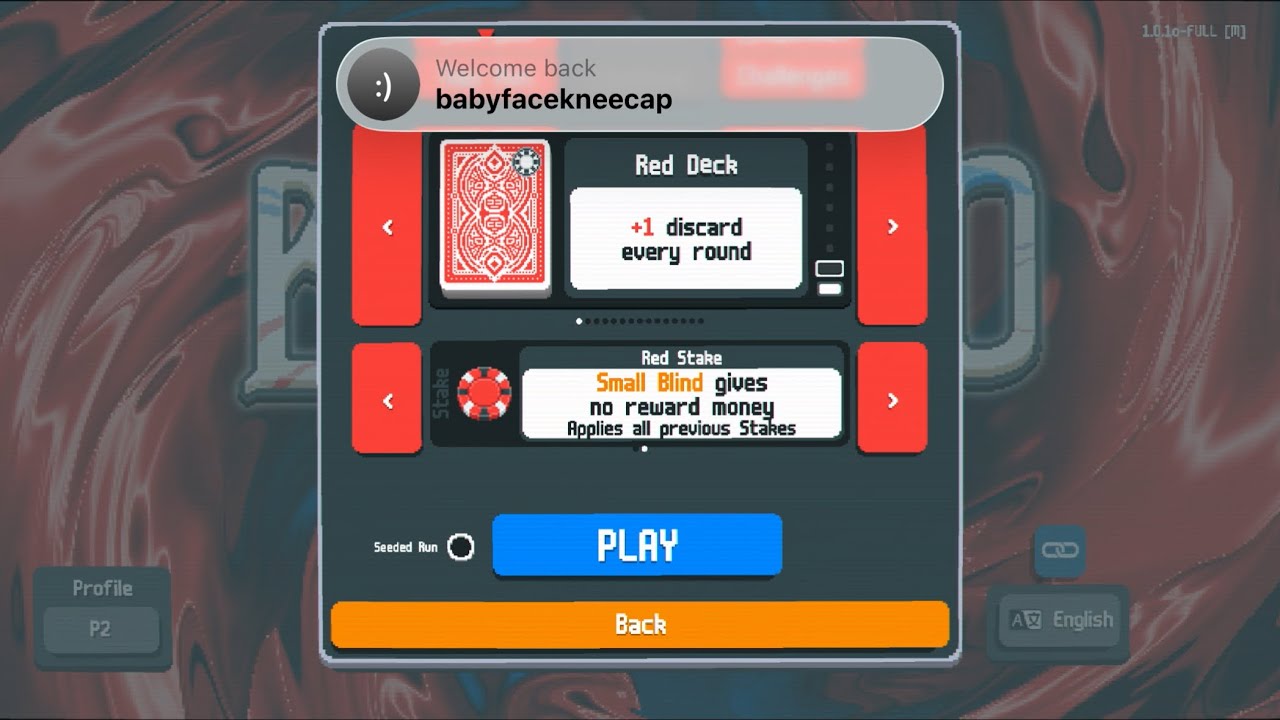 balatro // red deck - red stake