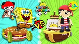 Tag with Ryan SpongeBob (Krabby Patty Cheeseburger Car) vs Swab Ryan (Clipper Ship) | SGL