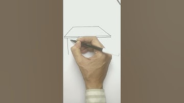 Draw table in one point perspective easy beginners #drawing #shorts