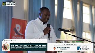 Remarks by Bernard Mukhone - Programme Manager - KAS Uganda at the 2nd Kabalega Memorial Lecture