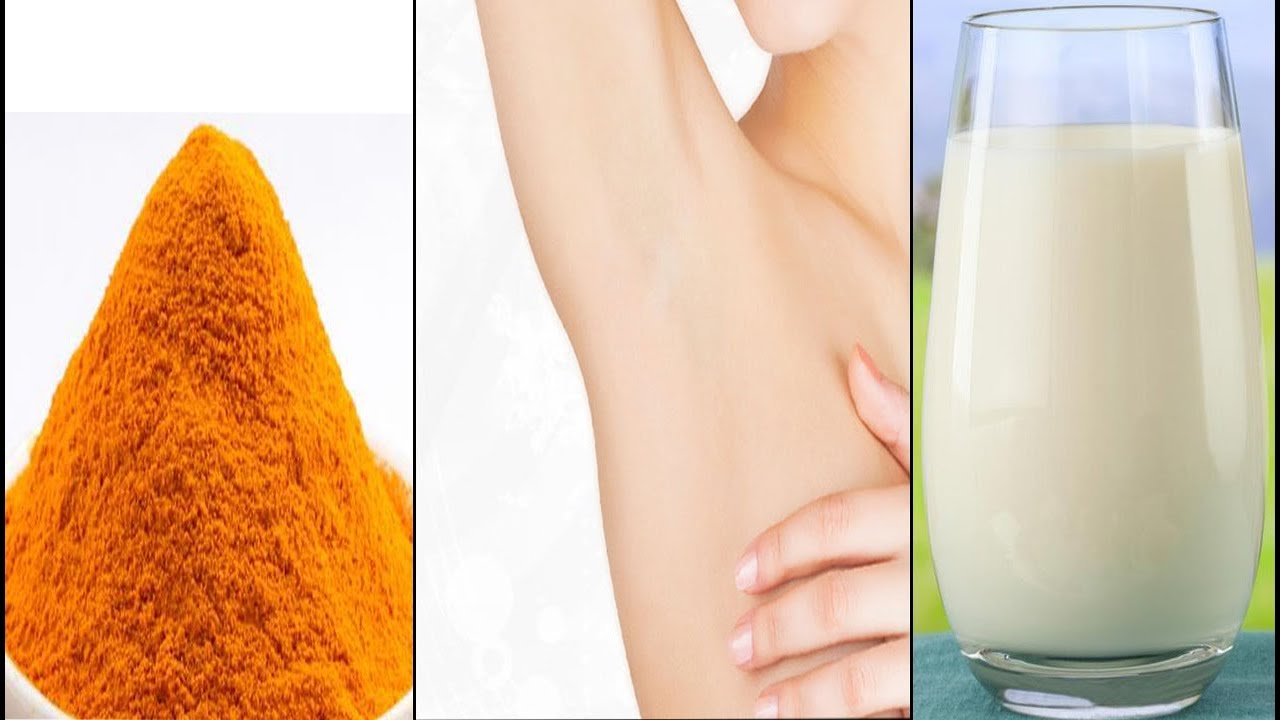 WHITEN DARK UNDERARMS WITH MILK AND TURMERIC POWDER SIMPLE HOME REMEDY YouTube
