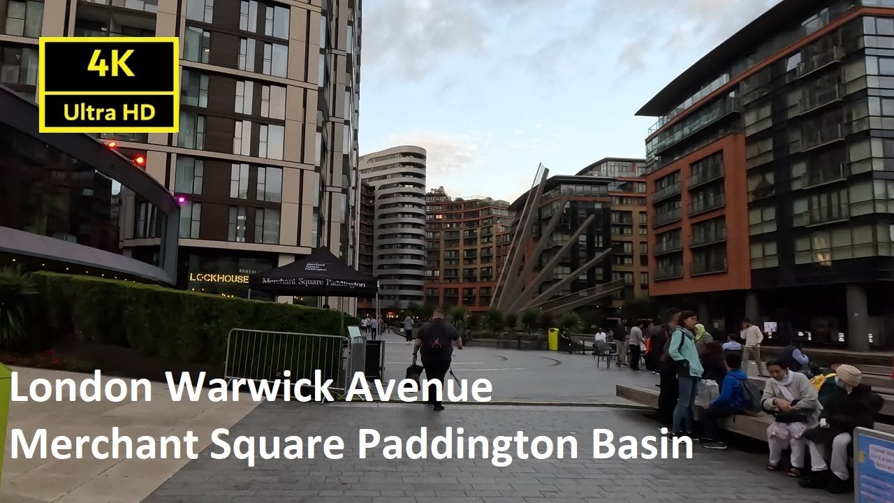 City Walk London City of Westminster Warwick Avenue Paddington Basin Merchant Square 4K Ultra HD