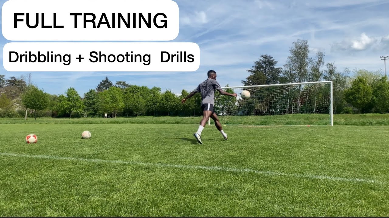 Full Technical Training For Footballers Dribbling and Shooting
