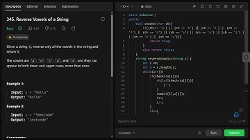 Reverse Vowels of a string || LeetCode 75 || DSA by KGPIAN