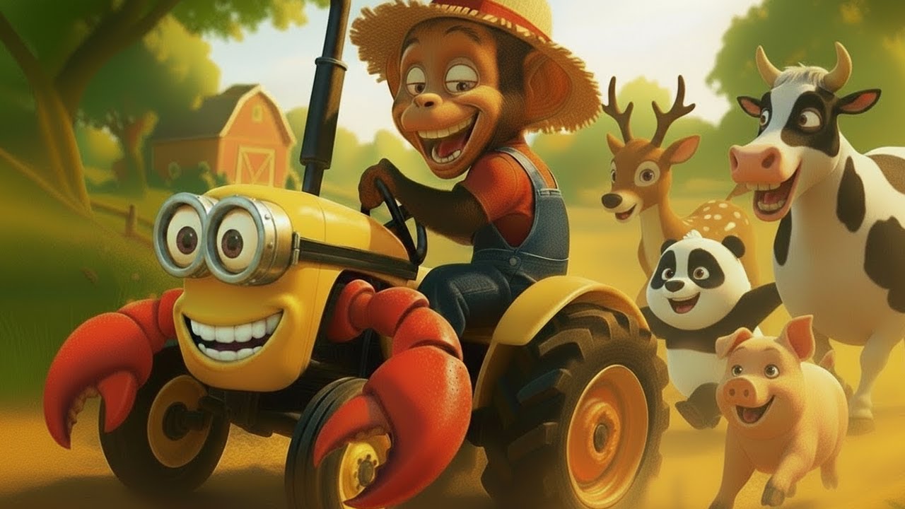 Macaquinho Fazendeiro Salva Cabrito de Buraco Profundo🚜🍓🐰 | Desenho Infantil