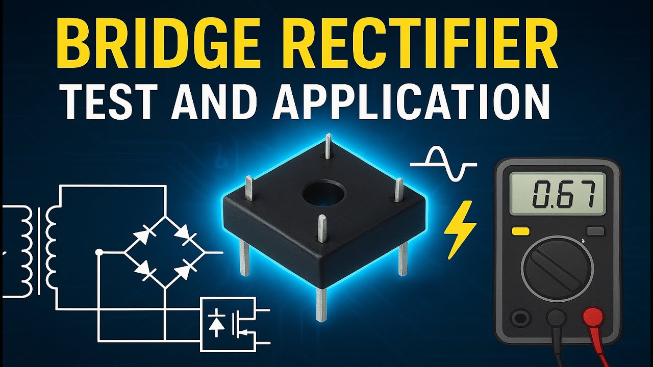 پل دیود (Bridge Rectifier) | آموزش کامل ساختار، تست و کاربرد | Full Guide & Test