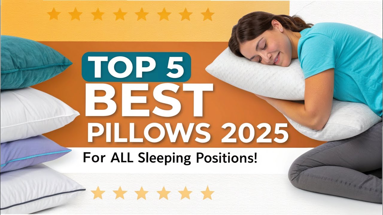 "5 Best Pillows for All Sleeping Positions (2024) – Ultimate Comfort & Support!"
