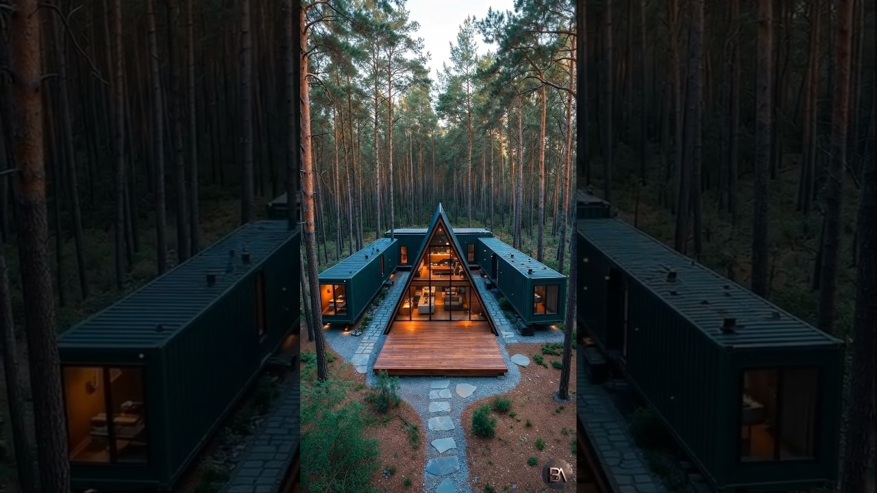 Stunning A-Frame Container Cabin: Firelight Haven - Pure Bliss 🔥🌲 
