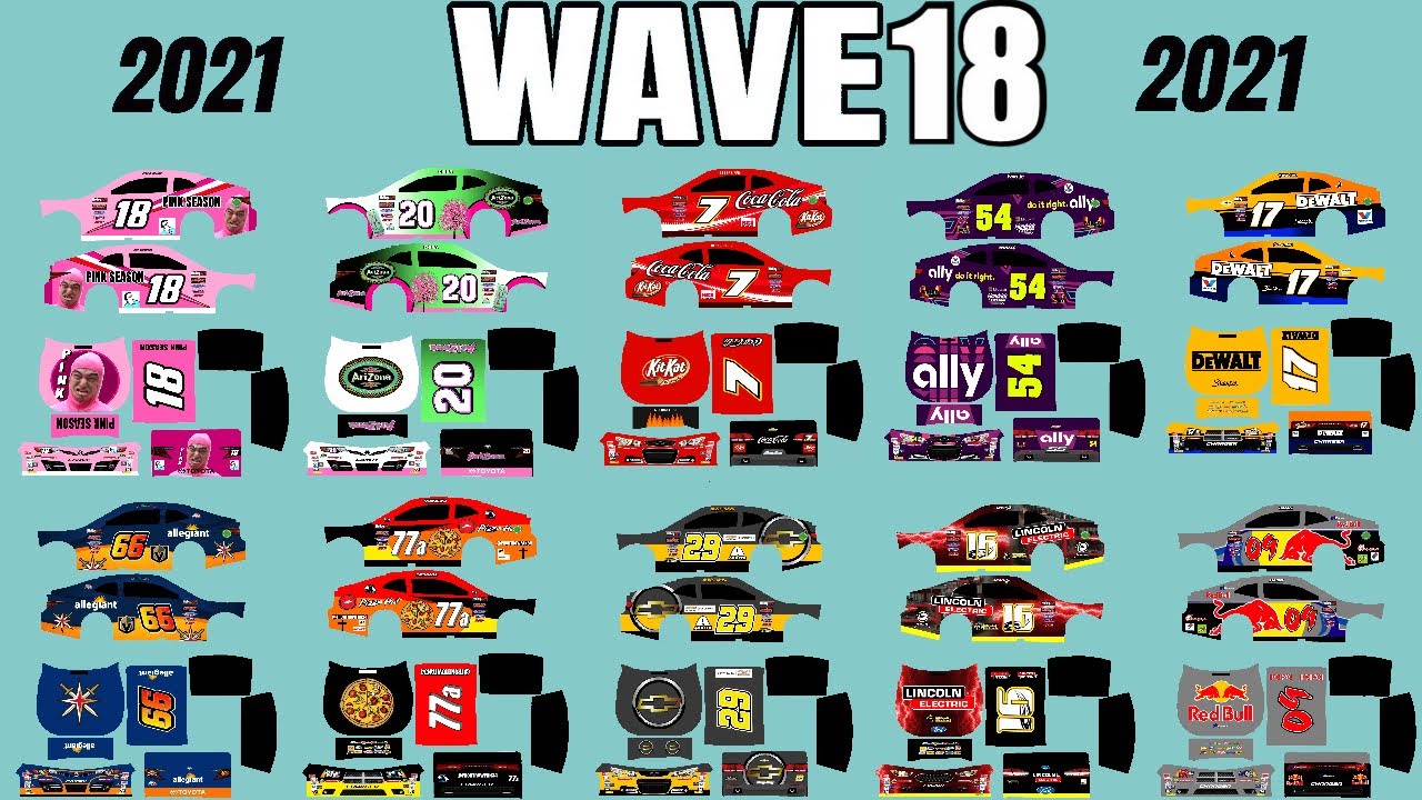 Nascar Templates 2021 Wave 18 YouTube