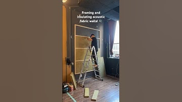 Building acoustic panel fabric walls for this downtown Toronto studio!