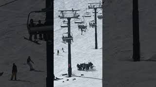 Teens fall from ski lift caught on camera