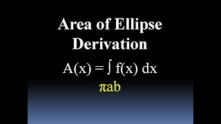 Deriving The Ellipse Area Formula Via Integral Calculus Procedure