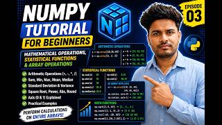 NumPy for Beginners | Mathematical Functions, Axis & Array Iteration