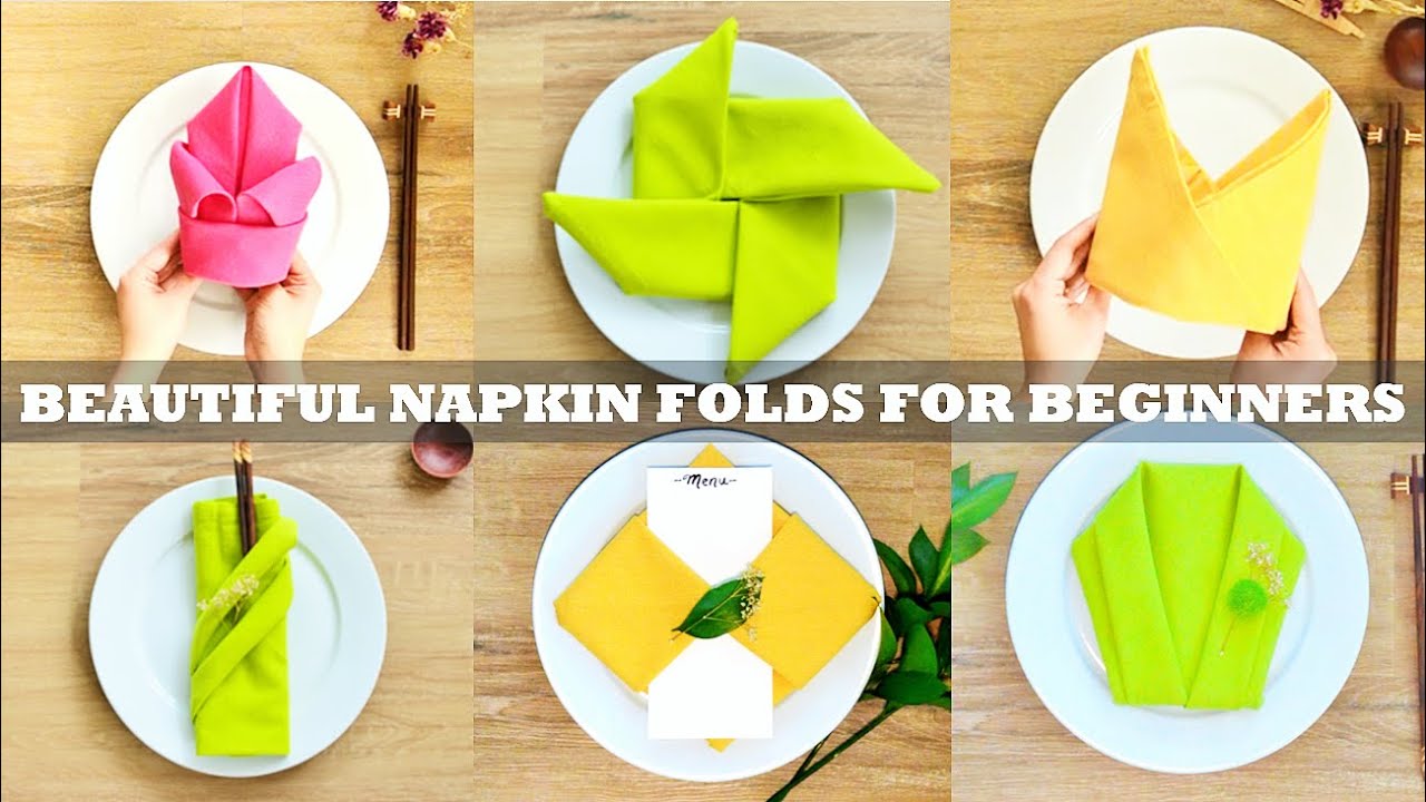 8 Easy Ways to Fold a Napkin for Your Next Dinner Party – Bed Threads