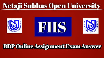FHS Final Exam Answer 2021 | NSOU FHS