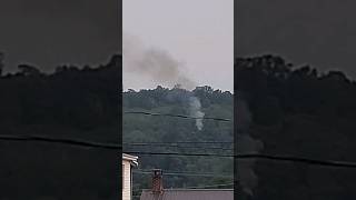 Early morning smoke plume near Lewistown, PA (08/03/2023) #smoke #fire #burn