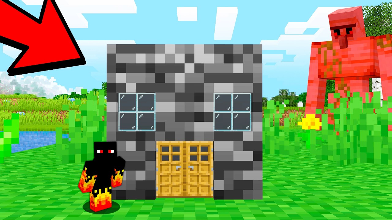 FIZ UMA CASA EM UM BLOCO NO MINECRAFT - O Filme