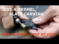 Just a dremel stone carving  wolf pendant you can do this