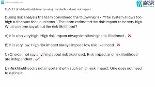 ISTQB Foundation: Identify risk level by using risk likelihood and risk impact