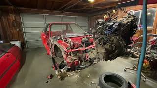 Pulling the b18 out of my crashed Integra