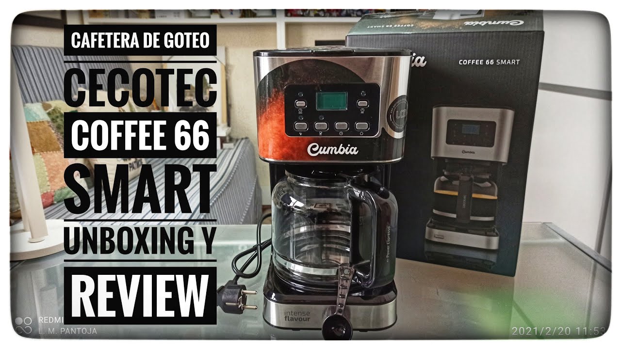 Cafetera De Goteo  Cecotec Coffee 66 Smart, 950 W, 1.5 l, Hasta 12 tazas,  Temporizador 24 h, LCD, Plata