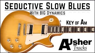 Video thumbnail of "Slow Blues in A minor with Big Dynamics | Guitar Backing Track"
