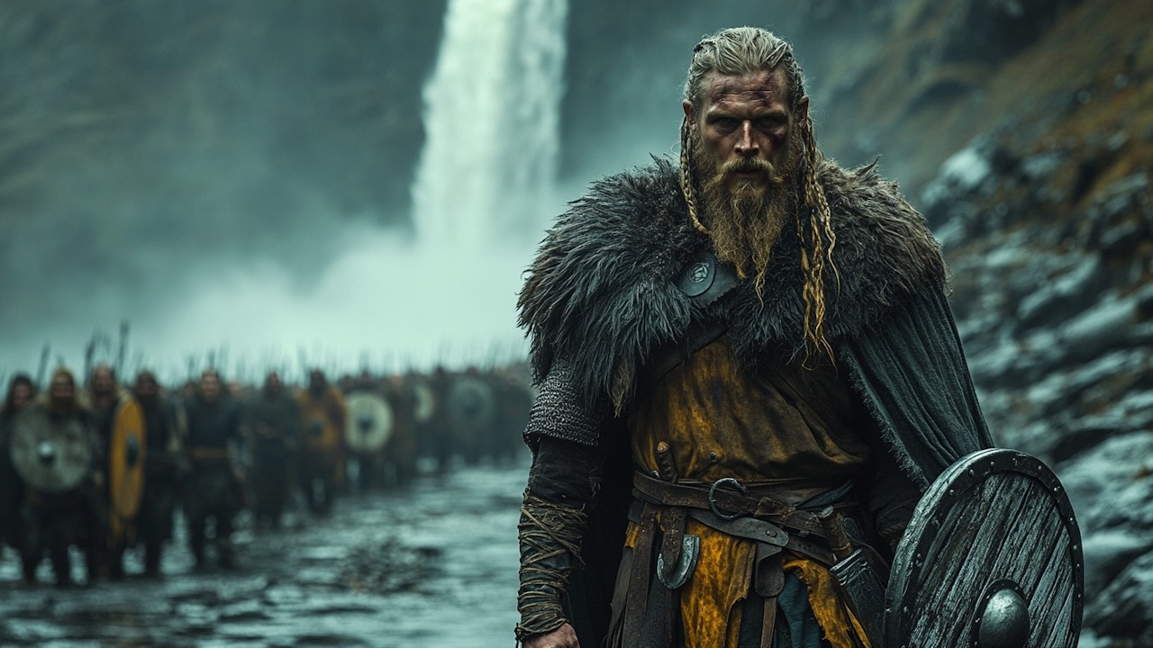 THUNDERING FALLS – Viking March Through the Misty Abyss | Cinematic Viking Music & Roaring Water ⚔️