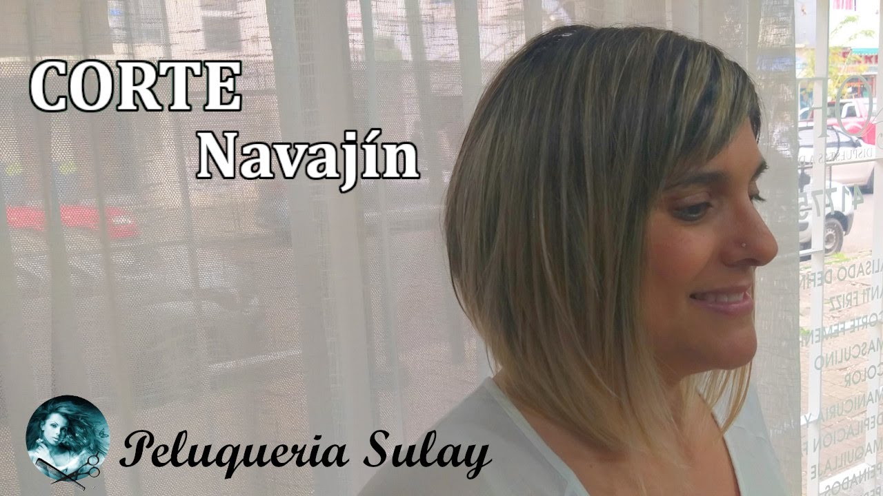 Corte desmechado de mujer con navaja