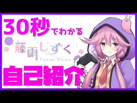 【自己紹介】30秒でわかる藤雨しずく