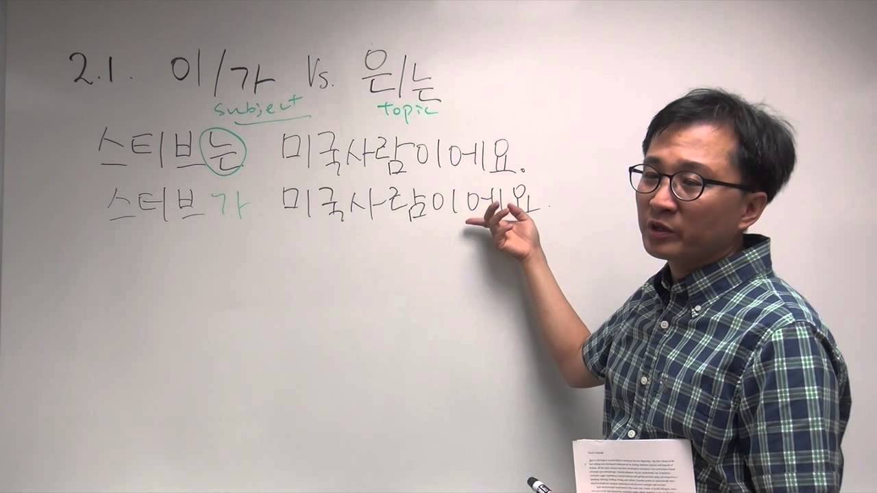 G2.1. Topic particle 은/는 vs. Subject particle 이/가