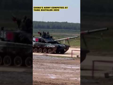 China’s army competes at tank biathlon 2022 #shorts