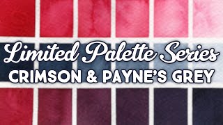 Limited Palette Series Ep. 2 | Alizarin Crimson & Payne's Grey | Astarion Watercolor Painting