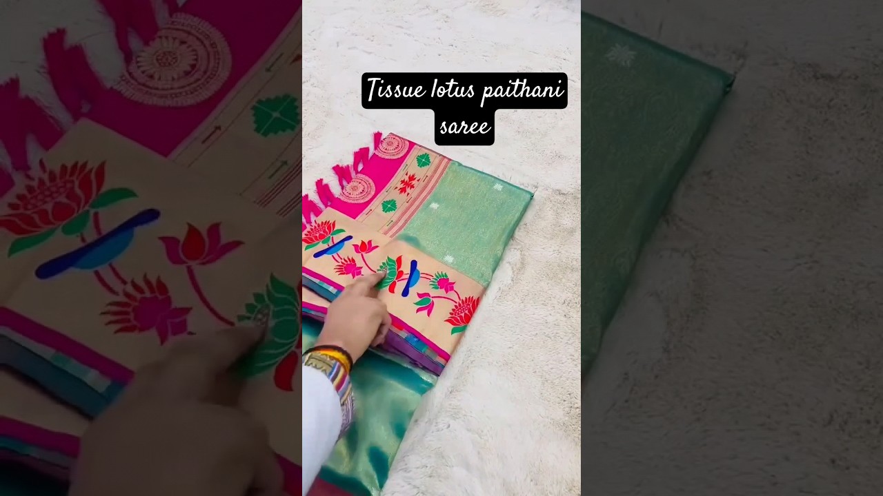 Hello Launching premium tissue paithani for the first time in soft banarsi tissue Lotus paithani ❣️