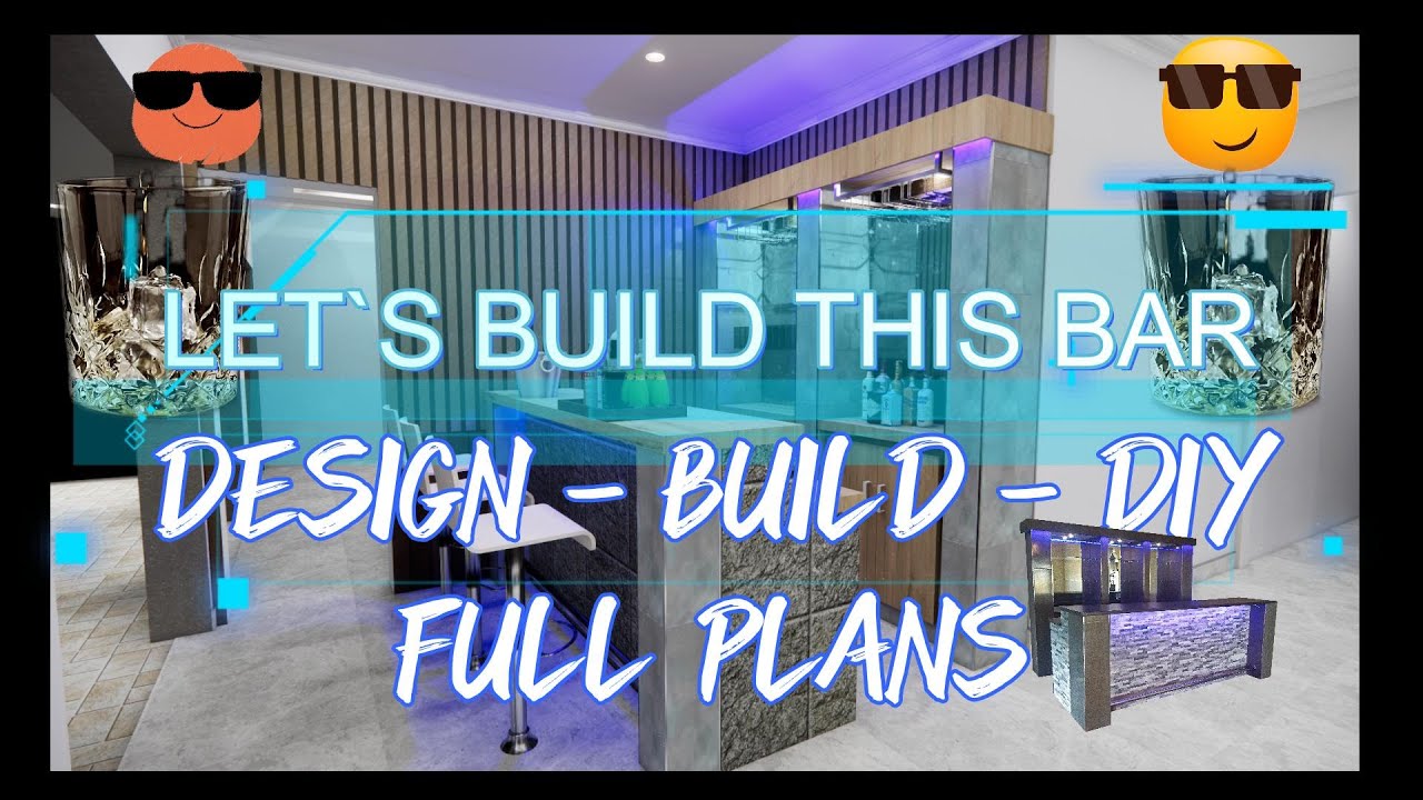 Full Bar DIY Plans: PDF, CAD & Sketchup 2025 